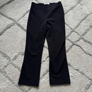 MM LaFleur black dress pants trousers straight kick out ankle high rise 6